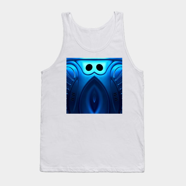 stainless steel sinks in futuristic patterns gunmetal blue THREE Tank Top by mister-john